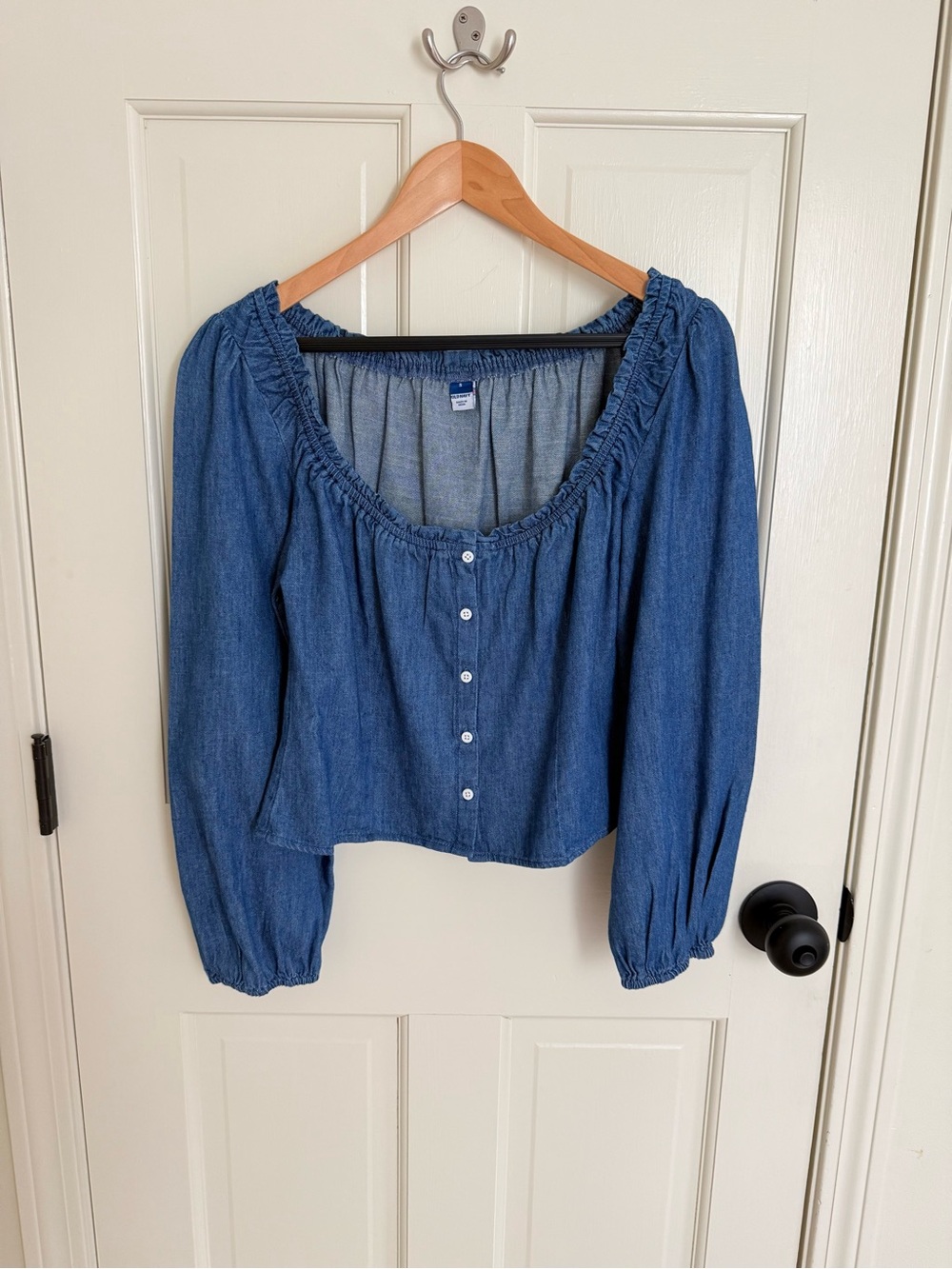 Old Navy Denim Button Front Blouse